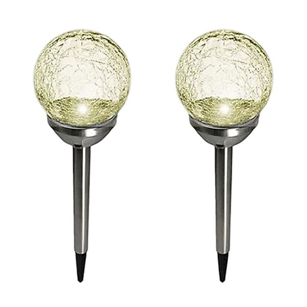 Fachhandel Plus LED Solarleuchte Kristallglas Crackle-Glas günstig online kaufen