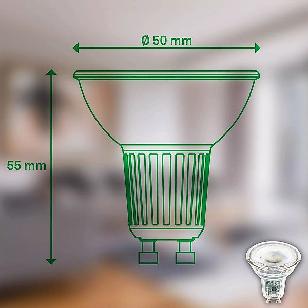 LED-Leuchtmittel Reflektor GU10 2,5W klar 3000K EEK A 2er günstig online kaufen