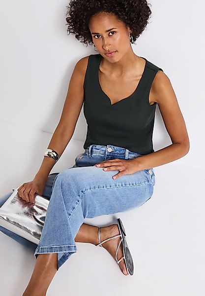 STREET ONE Shirttop Top mit Herzausschnitt günstig online kaufen