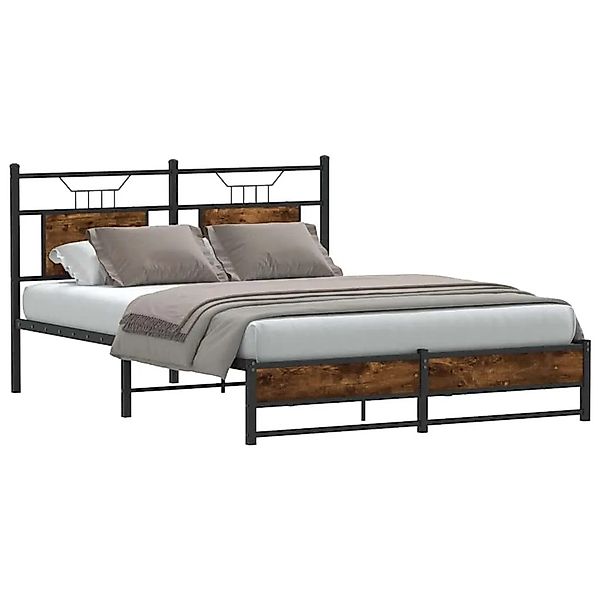 vidaXL Bettgestell Ohne Matratze Räuchereiche 137x190 cm Holzwerkstoff 4106 günstig online kaufen