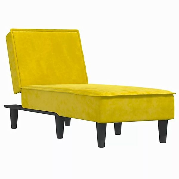 vidaXL Chaiselongue Chaiselongue Gelb Samt, 1 Teile günstig online kaufen