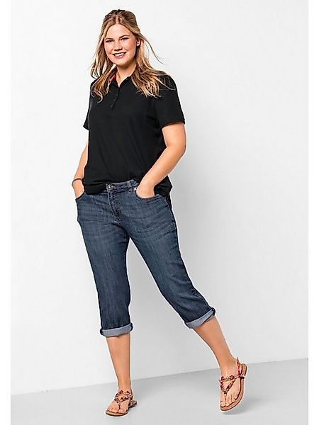 Sheego Caprijeans Große Größen mit Used-Effekten günstig online kaufen