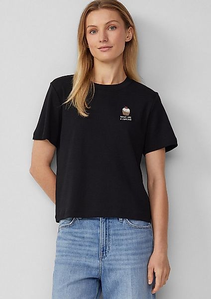 s.Oliver Kurzarmshirt T-Shirt T-Shirt aus Interlockjersey mit Frontprint günstig online kaufen