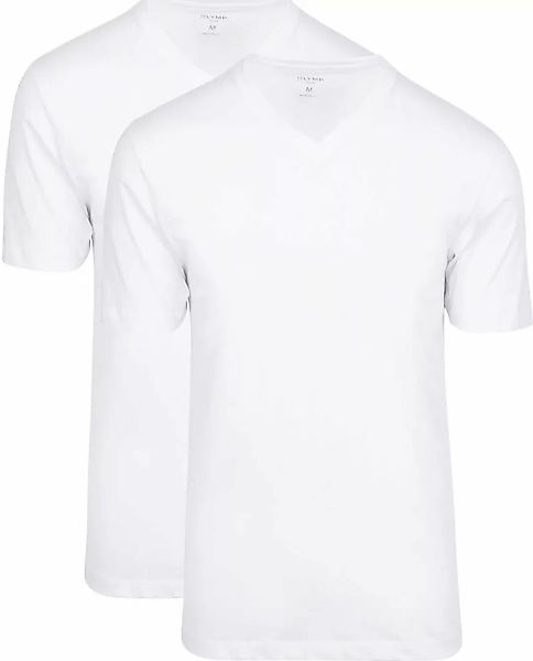 OLYMP T-Shirt/ Unterziehshirt Regular Fit V-Hals 2er Pack - Größe L günstig online kaufen