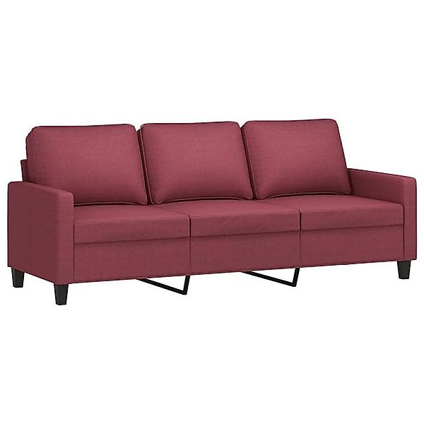 vidaXL Sofa, 3-Sitzer-Sofa Weinrot 180 cm Stoff günstig online kaufen