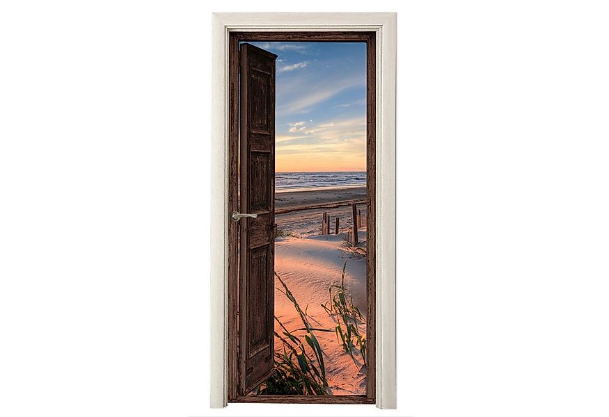 MuchoWow Türtapete Durchblick - Strand - Meer - Natur - Dünen, Matt, bedruc günstig online kaufen