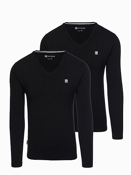 OMBRE Longsleeve 2er-Pack Herren Longsleeves mit günstig online kaufen