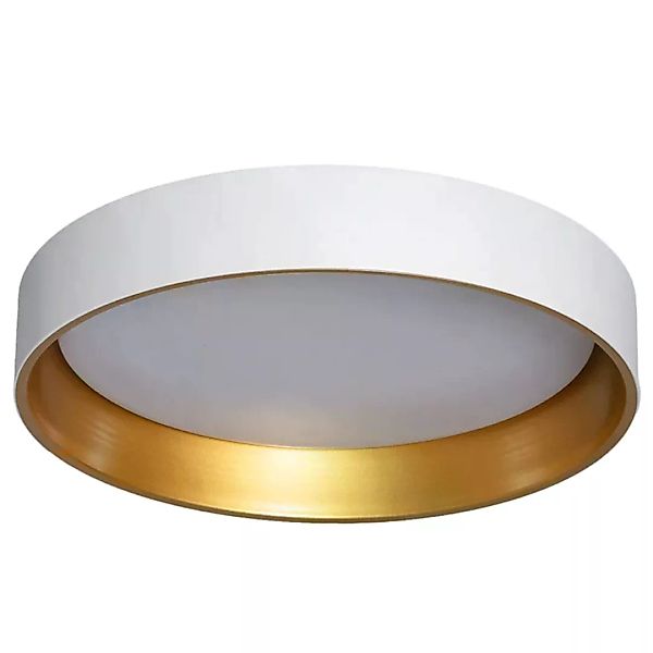 Deckenlampe LED 21W Rundschreiben Weiß und Gold 45cm 3 Lichtfarben CCT Abru günstig online kaufen