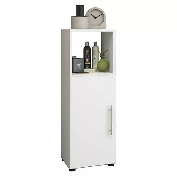 Schmaler Badezimmerschrank in Weiß 31x93x30 cm günstig online kaufen