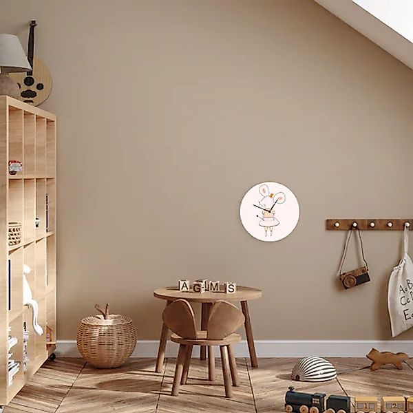 queence Wanduhr »Kleine Maus mit Krone«, bedruckte Acrylglas Uhr, geräuschl günstig online kaufen