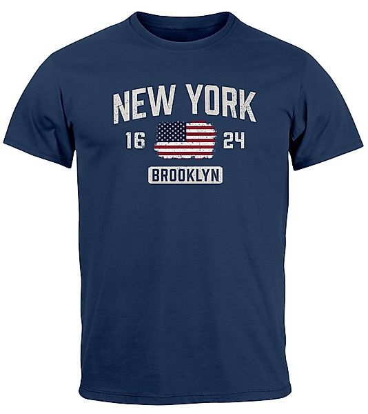 Neverless Print-Shirt Herren T-Shirt New York günstig online kaufen