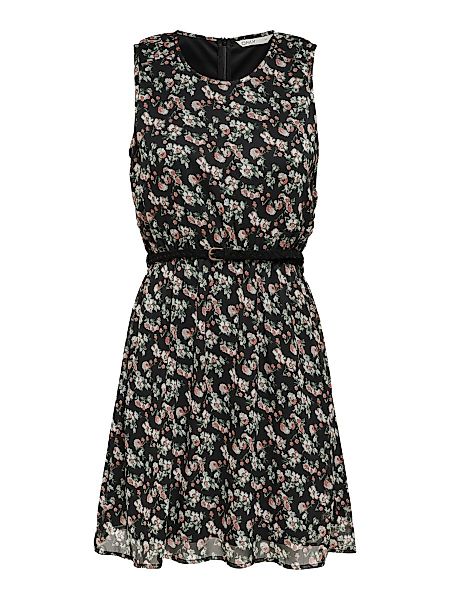 ONLY Kurzärmeliges Gürtel- Kleid Damen Schwarz günstig online kaufen