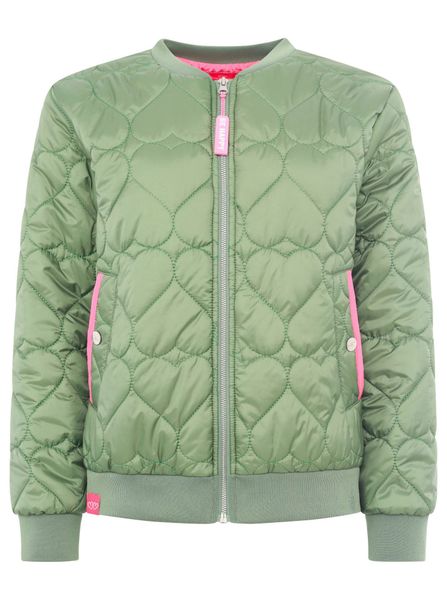 Zwillingsherz Bomberjacke ""Be Happy"" ohne Kapuze modisch, Kontrastdetails günstig online kaufen