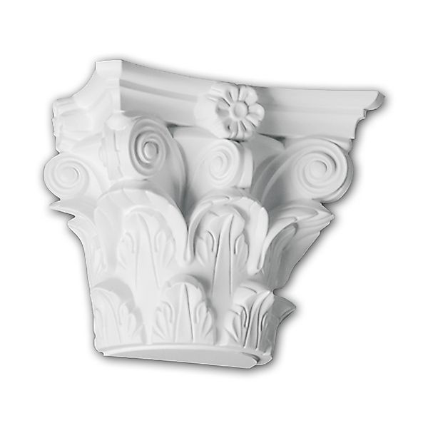 PROFHOME 115010 Halbsäulen Kapitell Säule Zierelement Stuckdekor 22,5 cm x günstig online kaufen