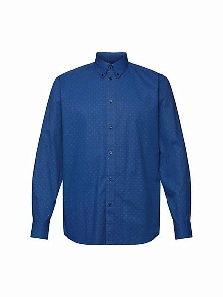 Esprit Langarmhemd Gemustertes Button-Down-Hemd, 100 % Baumwolle günstig online kaufen