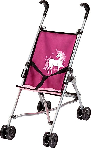 Bayer Puppenbuggy bordeaux mit Einhorn günstig online kaufen