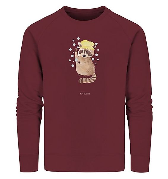 Mr. & Mrs. Panda Longpullover Waschbär Größe L - Burgundy - Geschenk, wasch günstig online kaufen