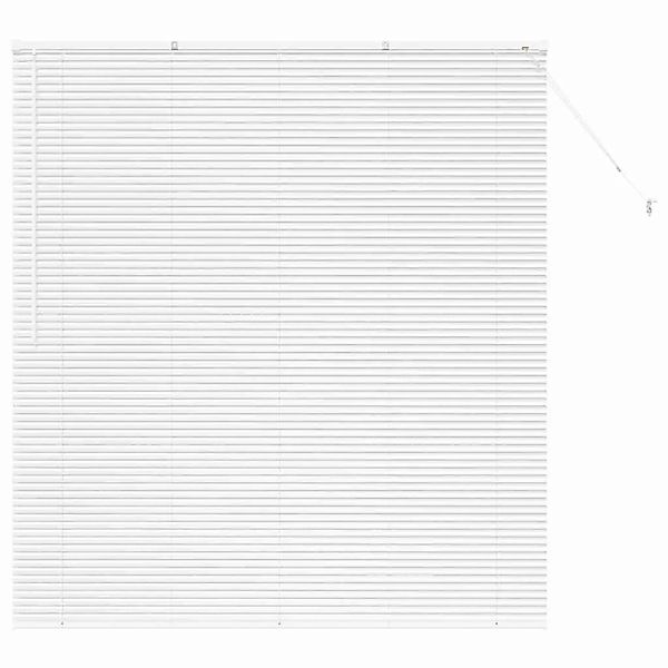 vidaXL Balkenjalousien mit Vorhängen Weiß 175 x 160 cm Aluminium 42006009 günstig online kaufen