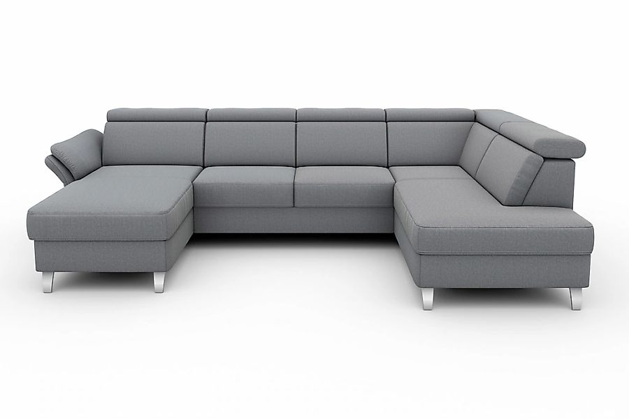 sit&more "Vincenzo U-Form" inklusive Kopfteilverstellung, wahlweise mit Bet günstig online kaufen