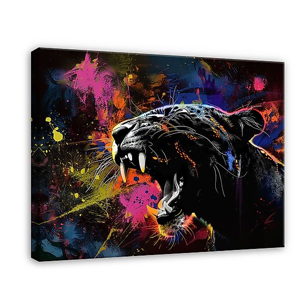 Wallarena Leinwandbild Jaguar Tiere Abstrakt Tiger günstig online kaufen