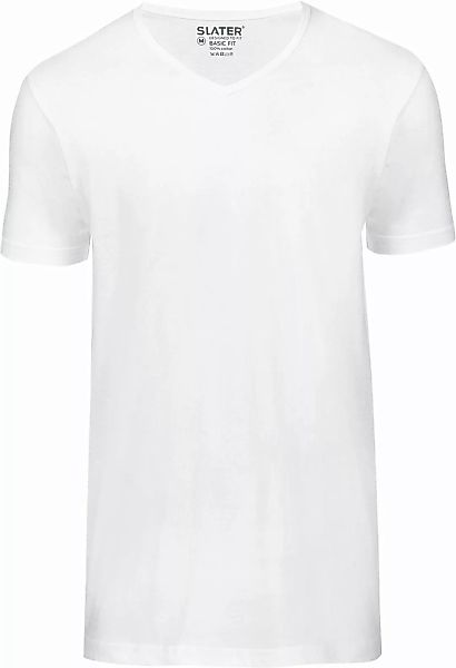 Slater 2er-Pack Basic Fit T-shirt V-Ausschnitt Weiß - Größe 3XL günstig online kaufen
