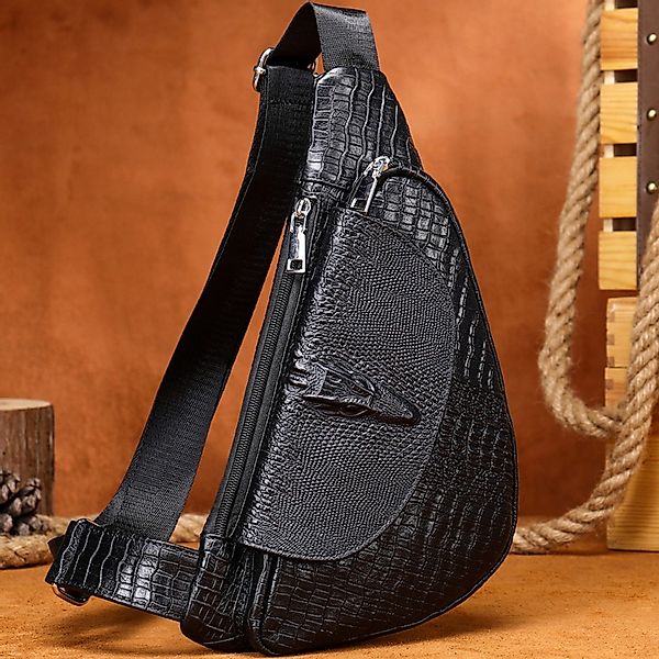 YUBRO-STUDIO Messenger Bag Herren Leder Sling günstig online kaufen