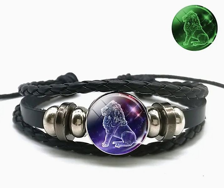 Stelby Armband mit Gravur Sternzeichen Löwe mit 3D Gravur im Glas (Weihnach günstig online kaufen