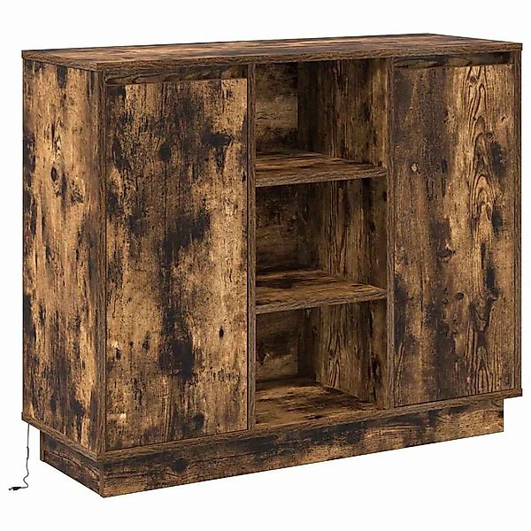 vidaXL Badezimmerspiegelschrank Sideboard Geräucherte Eiche 90 günstig online kaufen