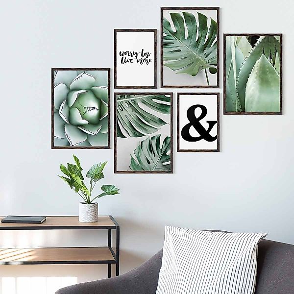 PHOTOLINI Bilderrahmen 6er Set Modern Schmal günstig online kaufen