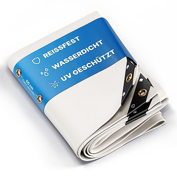NEMAXX Schutzplane 400×600 cm – 650 g/m²–24 m²–Weiß–100 günstig online kaufen