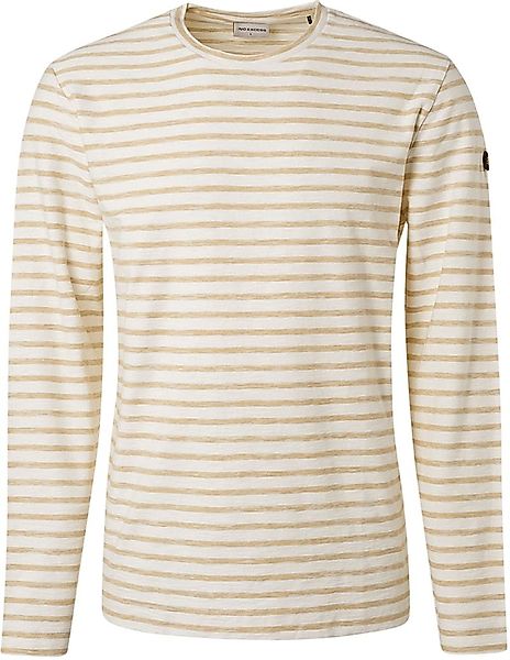 No Excess Langarm-T-Shirt Stripe Beige - Größe XXL günstig online kaufen