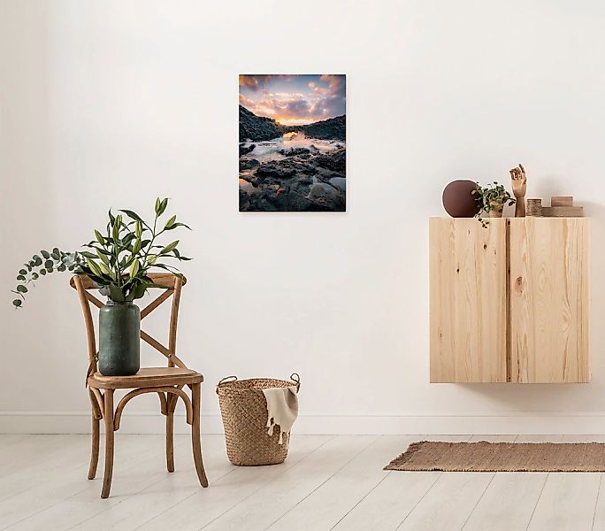 Komar Leinwandbild "Golden Eye - Größe 30 x 40 cm" Baum  Berge  Blumen  Blä günstig online kaufen