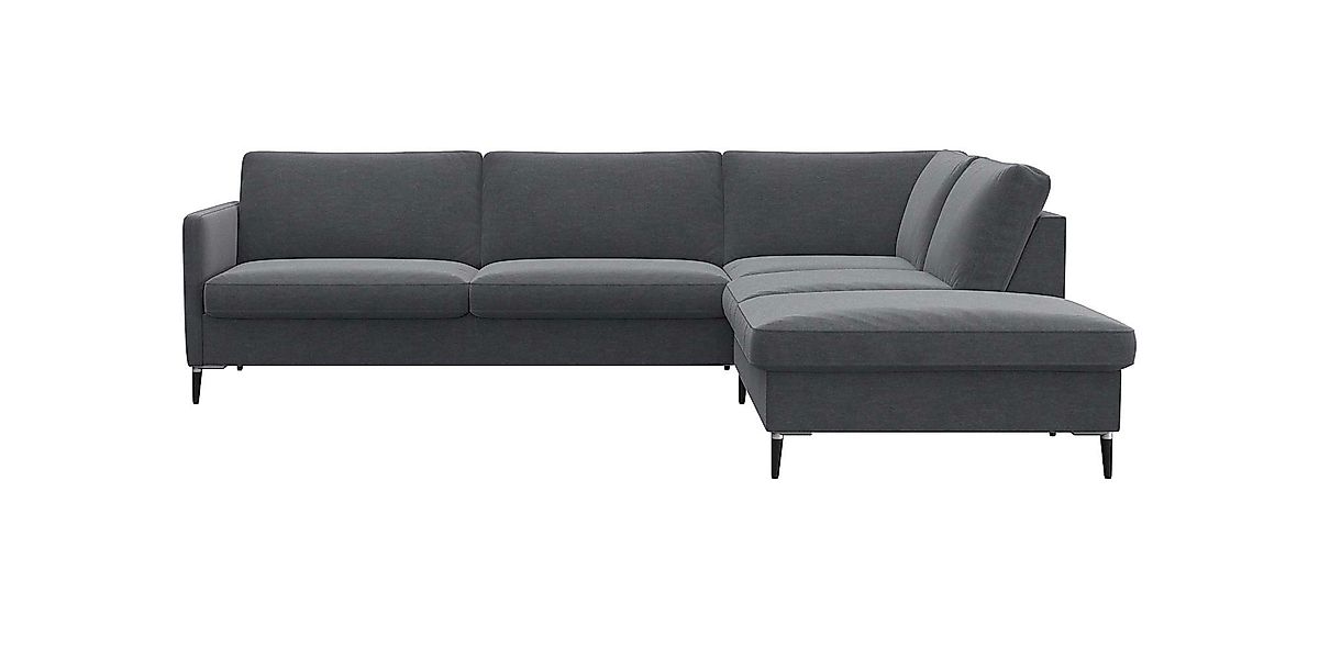 FLEXLUX Ecksofa "Fiore, L-Form", schmale Armlehnen, Kaltschaum, Füße Alu+sc günstig online kaufen
