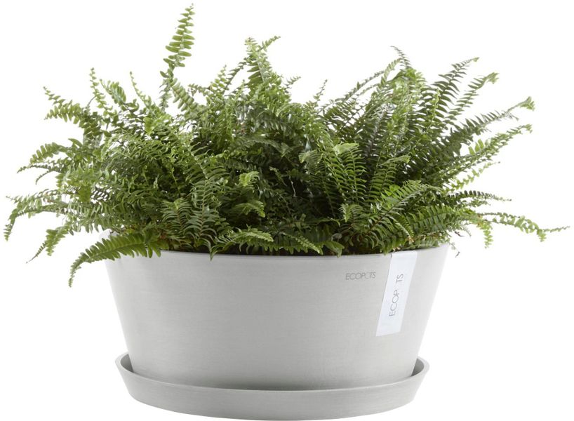 ECOPOTS Blumentopf Frankfurt 40 Weißgrau, für günstig online kaufen
