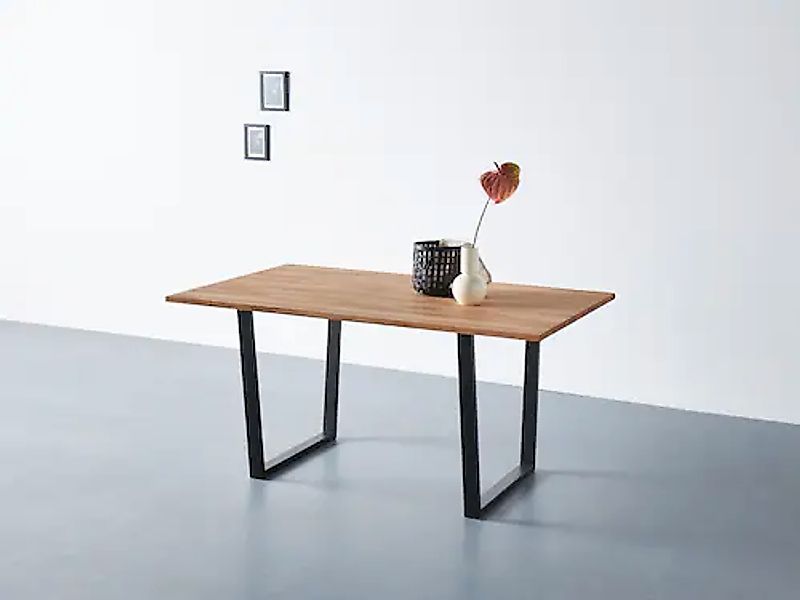 andas Esstisch, Tischplatte aus massiver Eiche, FSC®- Massivholz, Gestell a günstig online kaufen