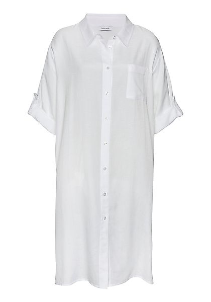 LASCANA Longbluse aus leichter Webware mit Leinenanteil, luftiges Blusenkle günstig online kaufen
