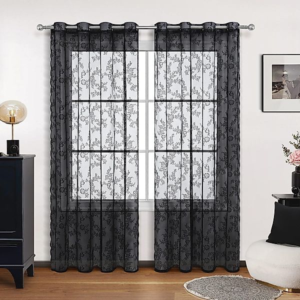 BTTO V&G Gardine Transparente Vorhänge, Florale günstig online kaufen