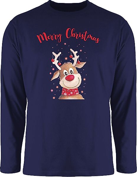 Shirtracer Rundhalsshirt Merry Christmas Rentier I günstig online kaufen