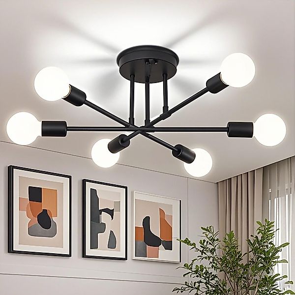 YINDN Deckenleuchte 6 Flammige LED Deckenleuchten, günstig online kaufen