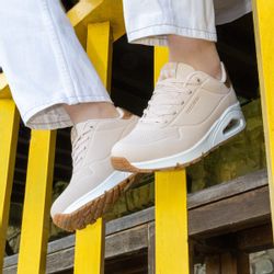 Skechers Slip-On Sneaker "UNO SHIMMER AWAY" Slipper, Freizeitschuh, Plateau günstig online kaufen