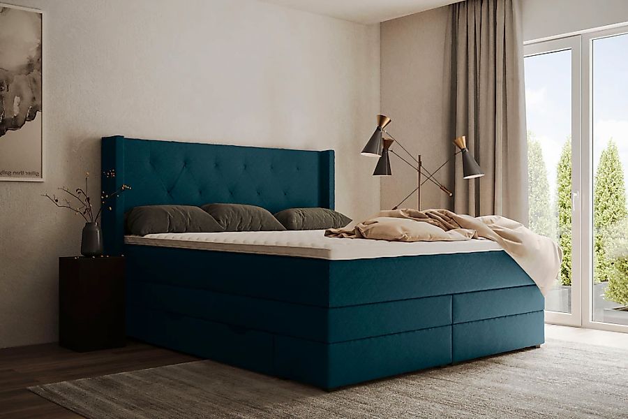 Home affaire Boxspringbett "Elegance" mit schöner Knopfheftung, in den Härt günstig online kaufen