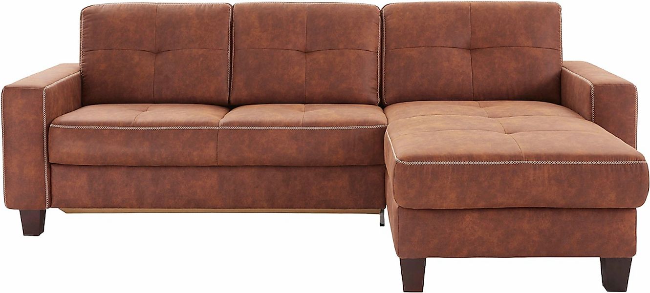 Home affaire Ecksofa "Varese" wahlweise mit Bettfunktion und Vorziehfunktio günstig online kaufen