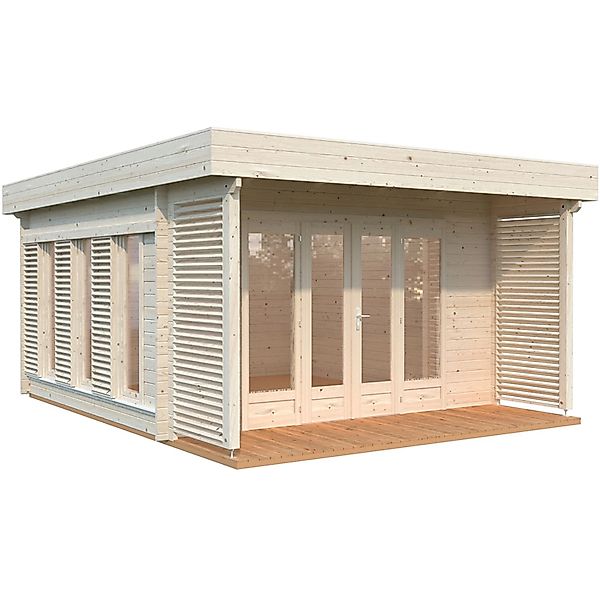 Palmako Caroline Holz-Gartenhaus Transparent Flachdach 434 cm x 390 cm günstig online kaufen
