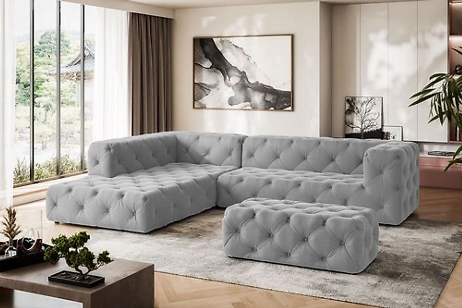 Home affaire Ecksofa »FOLLINA« L-Form, mit klassischer Chesterfield-Knopfhe günstig online kaufen