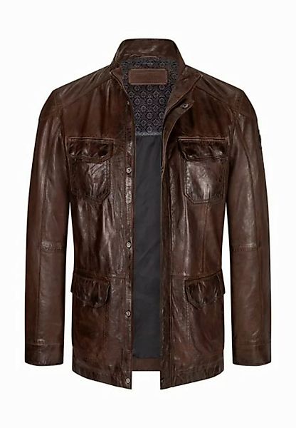 Milestone Lederjacke MS-Jose längere Herren Fieldjacket aus Lammnappa Leder günstig online kaufen