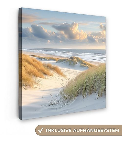 OneMillionCanvasses® Leinwandbild Strand - Dünen - Borstgrasrasen - Wattenm günstig online kaufen