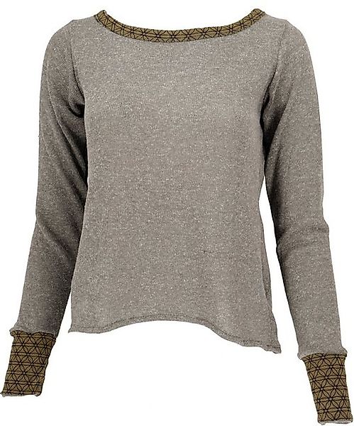 Guru-Shop Longsleeve Psytrance Feinstrick Shirt, Langarmshirt günstig online kaufen