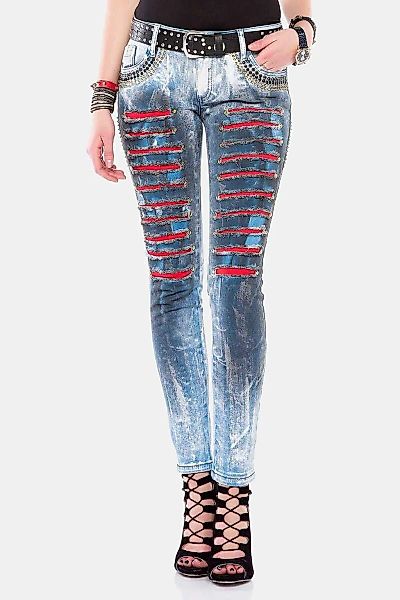 Cipo & Baxx Slim-fit-Jeans "Jeans", mit Nietenbesatz, WD-375 günstig online kaufen