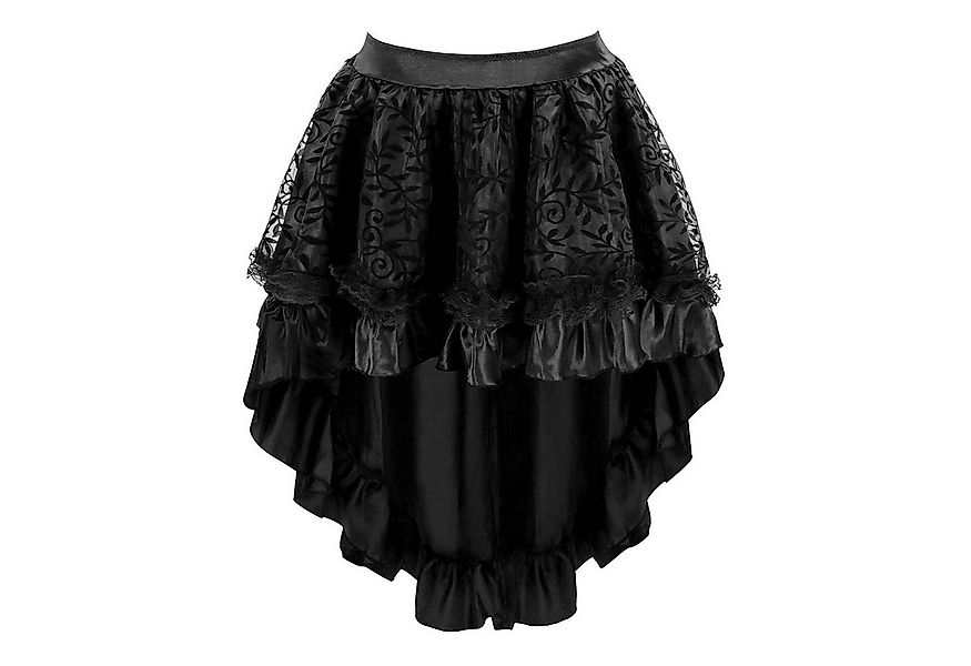 Refttenw A-Linien-Rock Damen Gothik Minirock mit Spitzenrand,Rock im Vintag günstig online kaufen