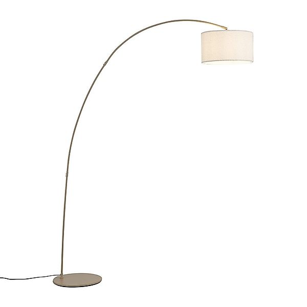 Qazqa Stehlampe Vinossa, ohne Leuchtmittel, E27, Beige, Modern, Stahl, 1-fl günstig online kaufen